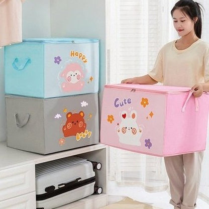 Cartoon Waterproof Dustproof Clothes Storage Bag Toy Storage Organizer Wardrobe Organizer Home Storage Supplies. Type: Household Storage Bags