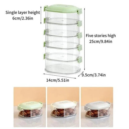 Multi-Layer Spice Storage Container with Airtight Seal | Fresh-Keeping Box for Spices, Nuts, &amp; More