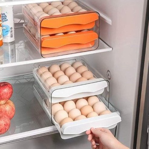 2-Layer Egg Storage Box - Maximize Storage and Optimize Fridge Space