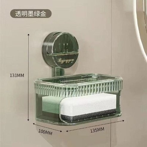 Wall-mounted Suction Cup Draining Soap Box