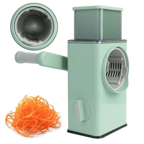 Multifunctional 3-in-1 Manual Rotary Vegetable and Potato Chip Slicer