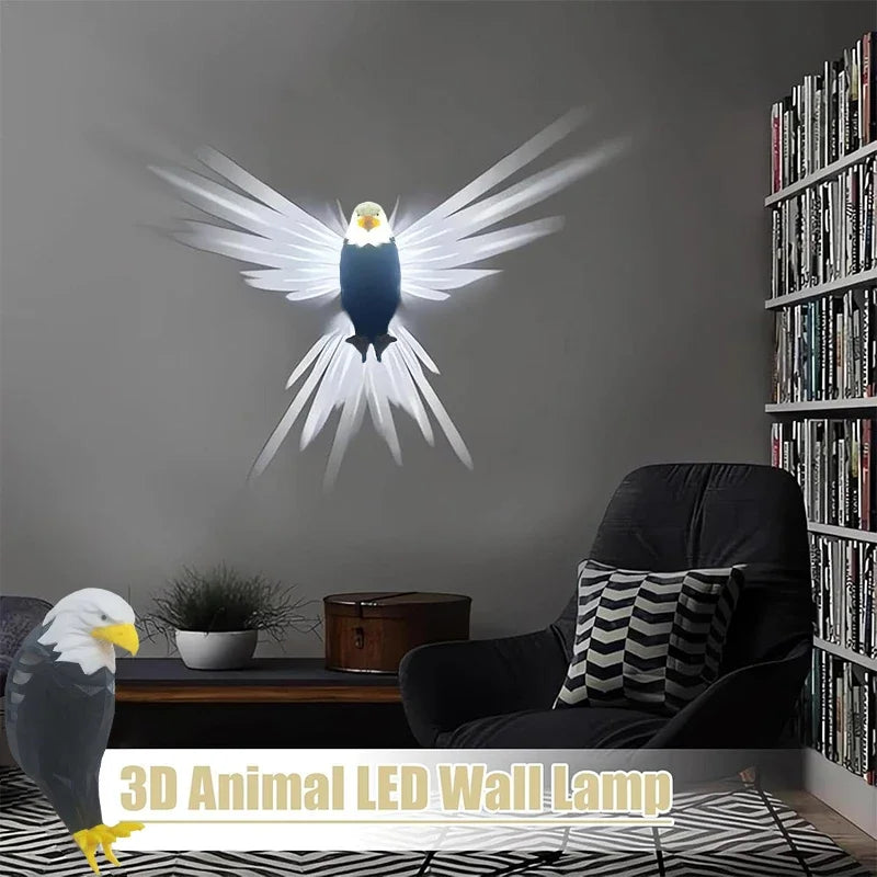 3D Eagle Shape Wall Lamp Projector