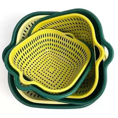 2 Layer Vegetable Washing Drain Basket