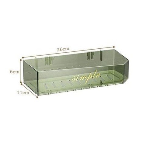 Wall-Mounted Hollow Design Clear Shampoo Storage Rack 