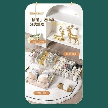 Wall Hanging Underwear Organizer Drawer Storage Box Bedroom Underwear Bra Socks Tie Clear Top Hanging Finishing Container. Type: Household Storage Drawers.