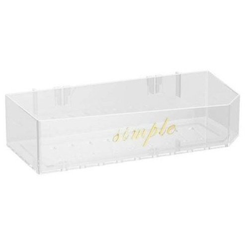 Wall-Mounted Hollow Design Clear Shampoo Storage Rack 