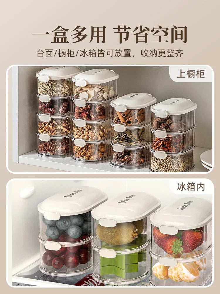 Multi-Compartment  Spice Storage Box