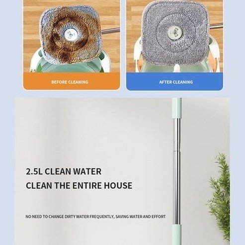 Clean Dirty Separation Mop Household Hands Free Spin Mop Wet Dry Floor Mopping Artifact Mop Bucket Cleaning Tools. Household Cleaning Supplies. Type: Mops.