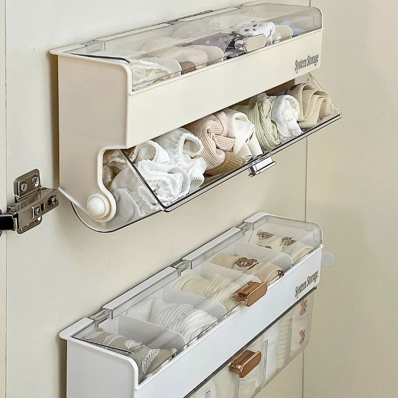 Wall-Mounted Transparent Drawer Organizer