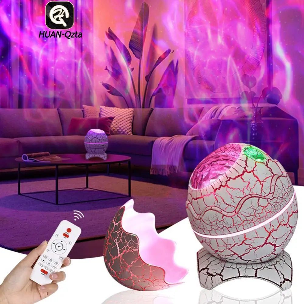 LED Dragon Egg Lamp – Dinosaur Egg Galaxy Starry Projector with Bluetooth