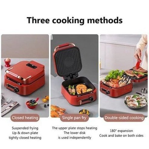 JIQI Household Baking Pan Electric Skillet Double-Sided Heating Pizza Pie Cooking Machine Crepe Pancake Maker BBQ Griddle. Kitchen Appliances: Food Cookers and Steamers