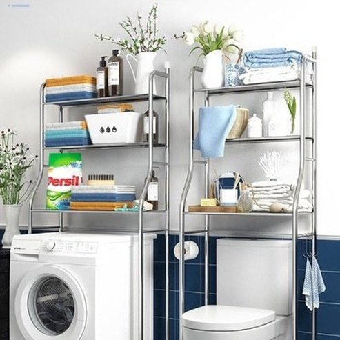 Bathroom Storage Shelf for Washing Machines and Toilets