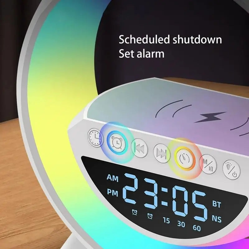 LED Alarm Clock with Atmosphere Lamp & MP3 Player