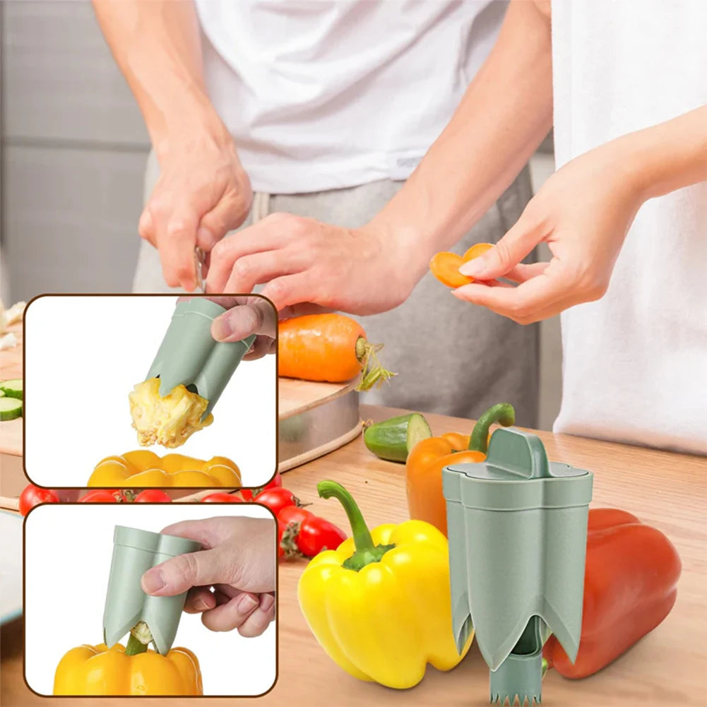 2-in-1 Fruit & Pepper Corer Tool