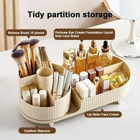 Rotating Cosmetic Storage Box Makeup Brush Organizer