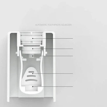 No-Drill Toothbrush Holder with Mouthwash Cup & Toothpaste Dispenser