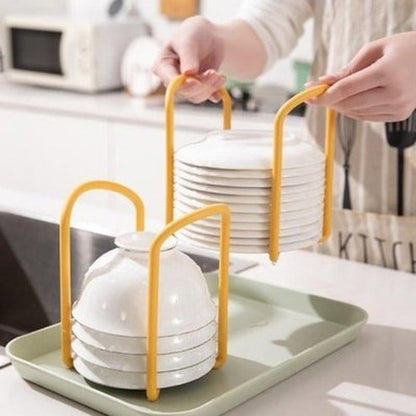 Retractable Vertical Desktop Bowl Holder Drying Rack