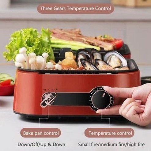 JIQI Household Baking Pan Electric Skillet Double-Sided Heating Pizza Pie Cooking Machine Crepe Pancake Maker BBQ Griddle. Kitchen Appliances: Food Cookers and Steamers