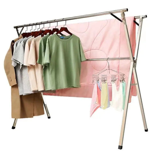 Telescopic Stainless Steel Drying Rack for Indoor & Outdoor Use