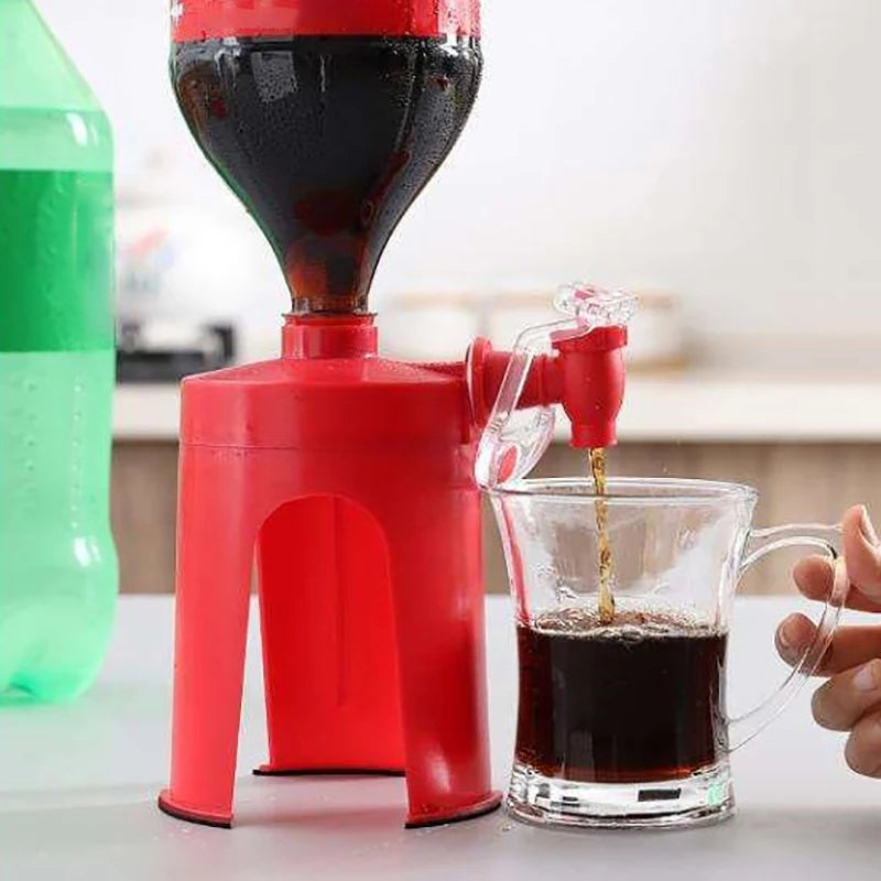 2L Soda Dispenser - Beverage Inverted Drinker & Creative Hand Pressure Carbonated Beverage Machine for Home Use