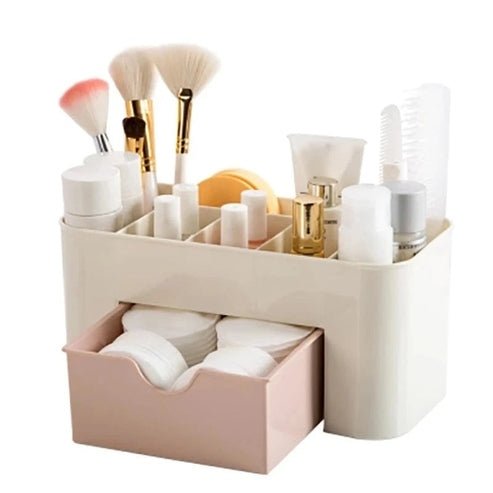 Double Layer Cosmetic Storage Box with Drawers