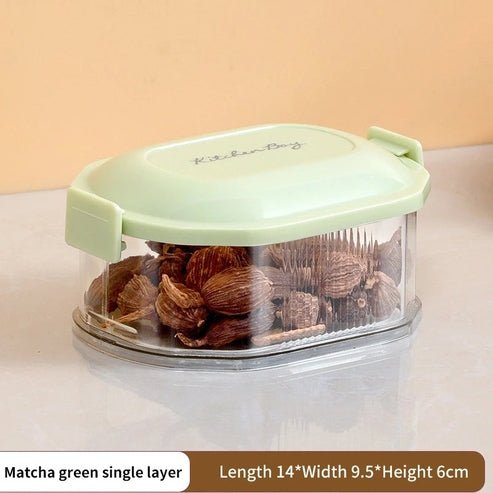 Multi-Layer Spice Storage Container with Airtight Seal | Fresh-Keeping Box for Spices, Nuts, &amp; More