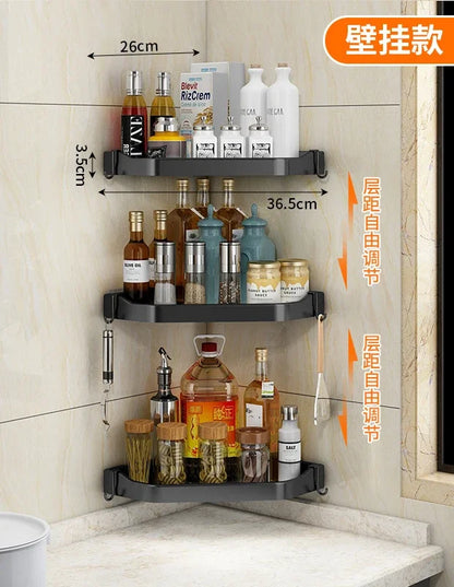 Wall-Mounted Corner Storage Rack