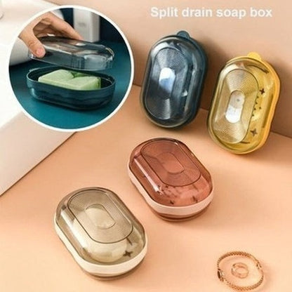 Double-layer Soap Box Durable Dripping Soap Container Nordic Accessories Rack Soap Holder Portable Style. Bathroom Accessories. Type: Soap Dishes & Holders.