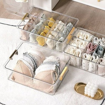 Wall Hanging Underwear Organizer Drawer Storage Box Bedroom Underwear Bra Socks Tie Clear Top Hanging Finishing Container. Type: Household Storage Drawers.