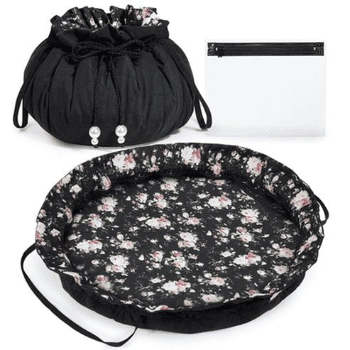 Drawstring Makeup Bag for Women Travel Cosmetic Bag Organizer Case with Clear Pouch Set. Luggage and Bags. Type: Cosmetic and Toiletry Bags. Material: Polyester.