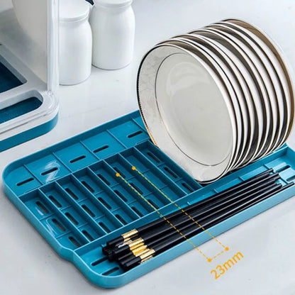 Dish Drain Rack with Lid