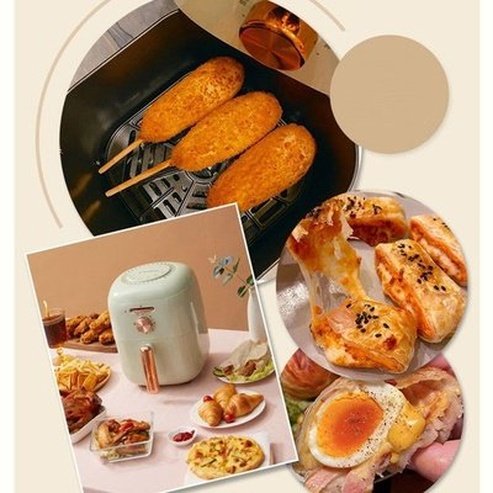 Air Fryer New Style Home Large Capacity Multi-function Fully Automatic Fully Automatic Chip Maker 3L Airfryer. Kitchen Appliances. Food Cookers and Steamers