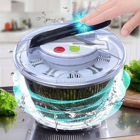 Colander Drainer for Washing Fruit and Salad Rotating with Hand Crank Cleaning Dehydrator Spin Dryer Drain Basket. Type: Colanders & Strainers