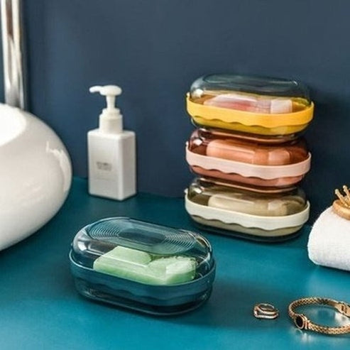 Double-layer Soap Box Durable Dripping Soap Container Nordic Accessories Rack Soap Holder Portable Style. Bathroom Accessories. Type: Soap Dishes & Holders.