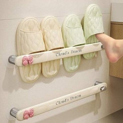 Wall-Mounted Hanging Bathroom Slipper Rack