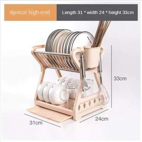 Double-Layer Countertop Dish Drying Rack - Streamline Kitchen Organization