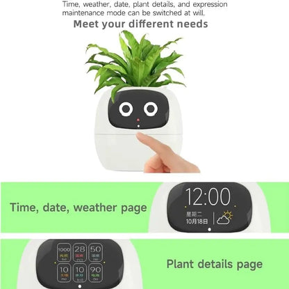 Smart Interactive Planter with Digital Photo Frame and Plant Care
