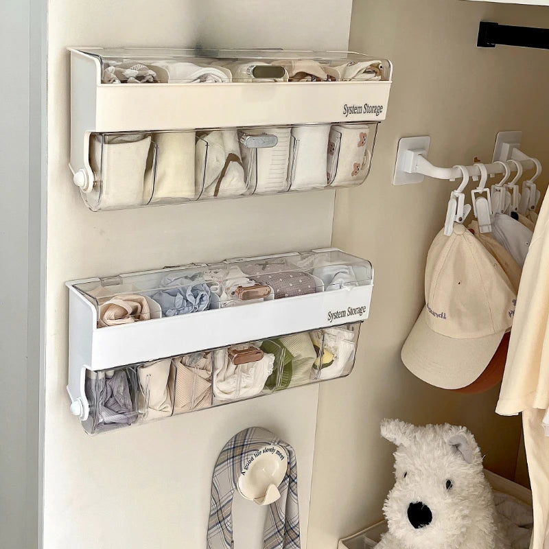 Wall-Mounted Transparent Drawer Organizer