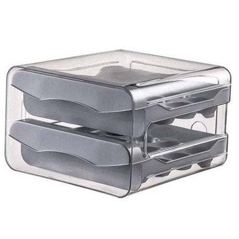 2-Layer Egg Storage Box - Maximize Storage and Optimize Fridge Space