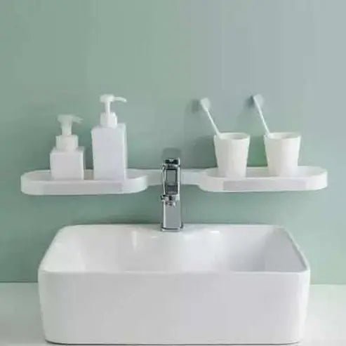 Punch-Free Bathroom Corner Rotating Shelf 