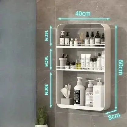 Light Luxury Wall-mounted Shelving Bathroom Organizer