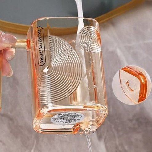 Transparent Mouthwash Cup Couple Toothbrush Cup