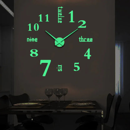 3D DIY Luminous Wall Clock