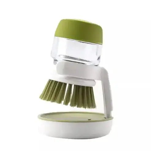 Self-Dispensing Kitchen Scrub Brush with Container