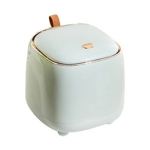 Mini Retro Desktop Trash Can Creative Desktop Waste Bin Garbage Bag Garbage Storage Box Press Flap Fall Prevention Eco-Friendly for Bedroom.