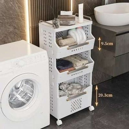 Large Capacity Multi-layer Foldable Dirty Clothes Basket