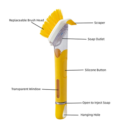 Multi-Purpose Long-Handled Pot Brush