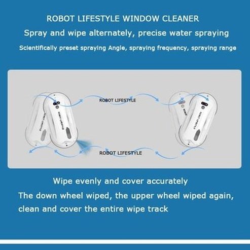 Robot Window Cleaner Automatic Water Spray APP/Remote Control Electric Robotic Vacuum Washer High Suction Washing Wiper. Household Appliances. Type: Vacuums.