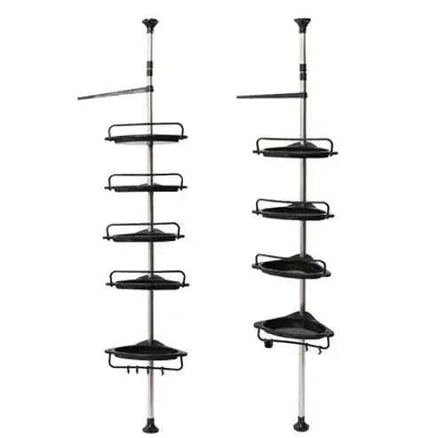 Shower Corner Adjustable Shelves with Tension Pole