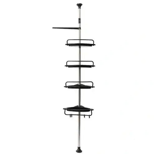 Shower Corner Adjustable Shelves with Tension Pole